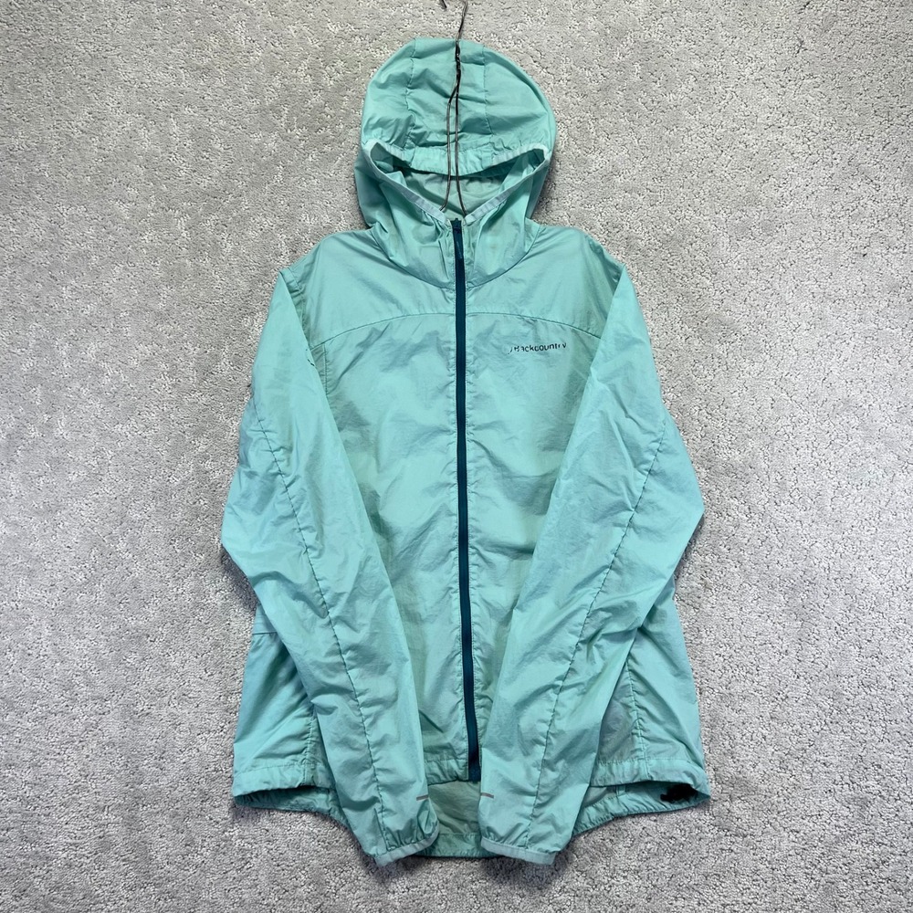 Backcountry‎ Jacket Womens Small Blue Hooded Light Windbreaker Nylon Canyonlands